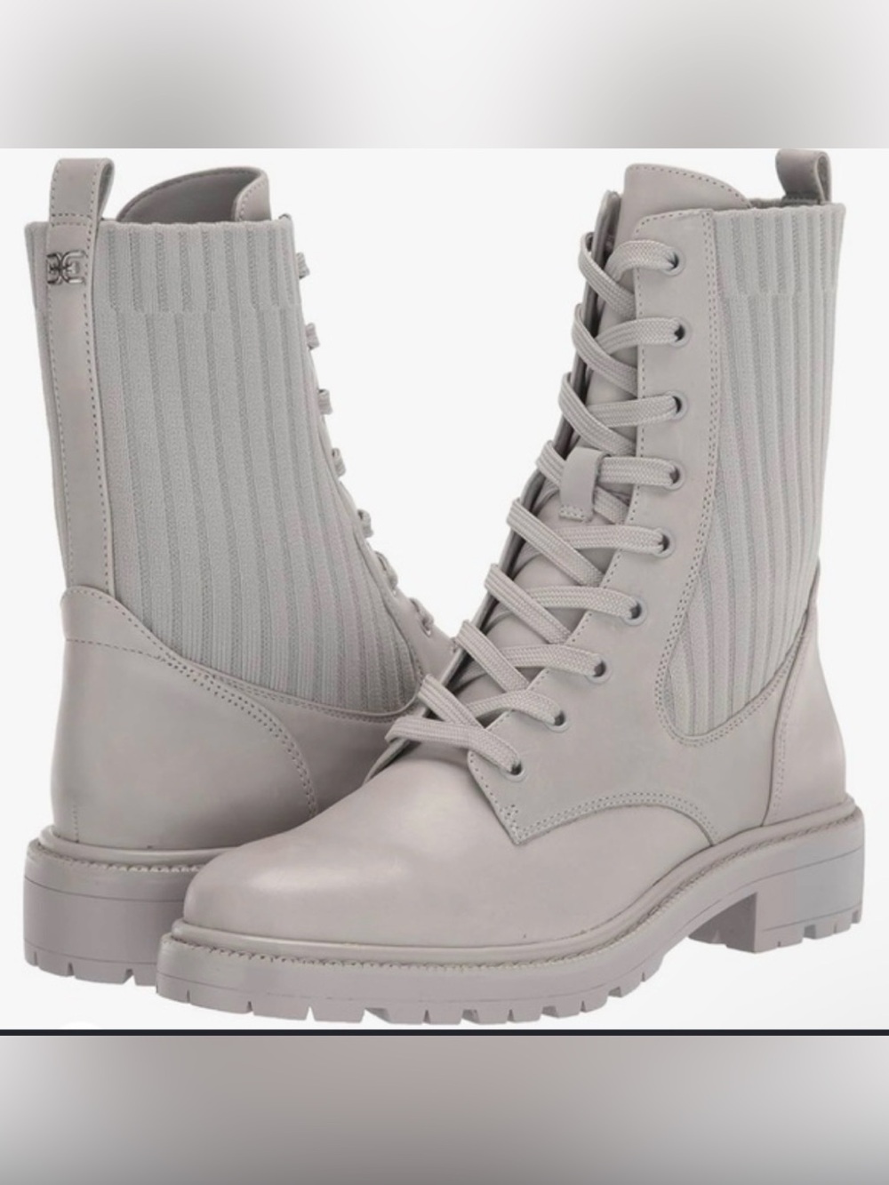 Sam Edelman Lydell Combat Boot in Pebble Grey- Brand New With Tags